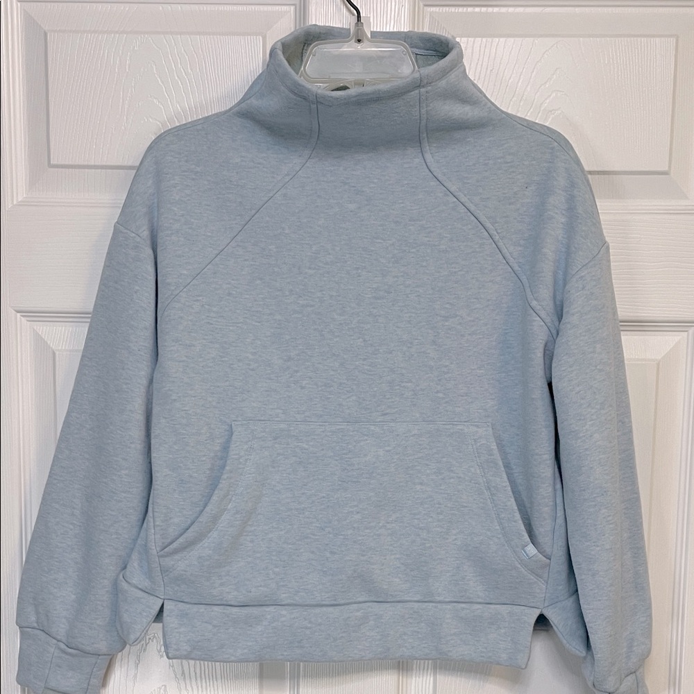 Athleta Girl high neck pullover sweatshirt Light Blue